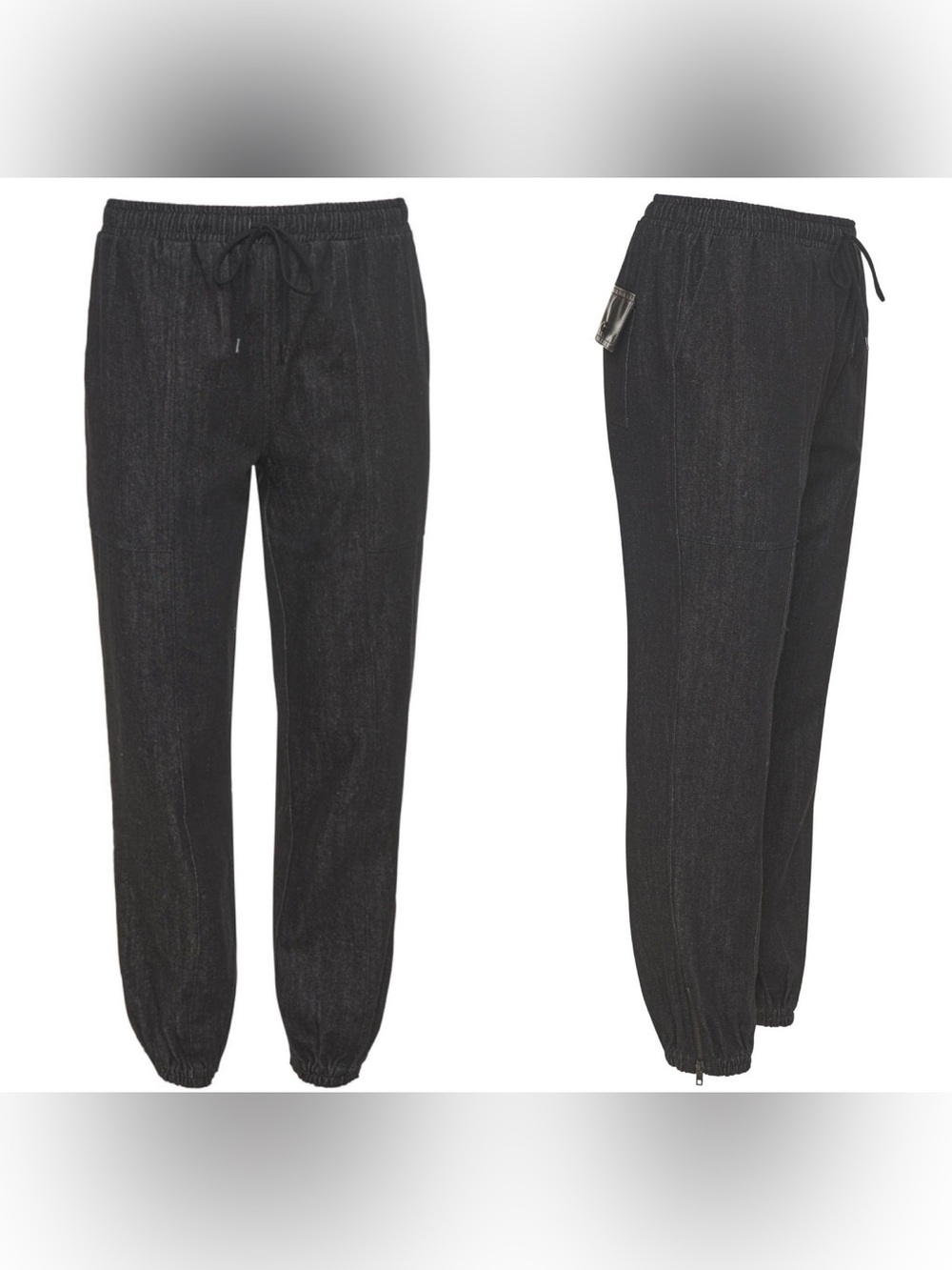Gold Hawk Denim Joggers